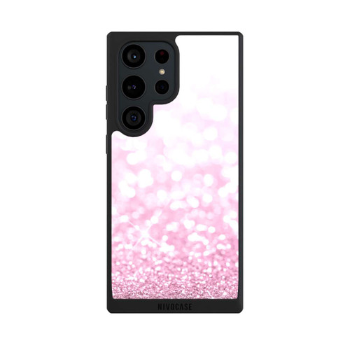 Samsung Galaxy S23 Ultra NIVOpure Pluie de paillettes roses look