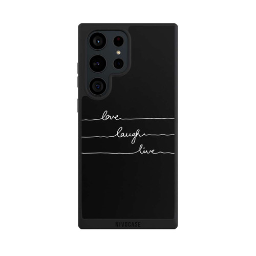 Samsung Galaxy S23 Ultra NIVOpure Love Laugh Live weiß/schwarz