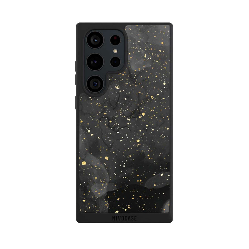 Galaxy S23 Ultra NIVOpure Marble Black Gold Look Sparkle