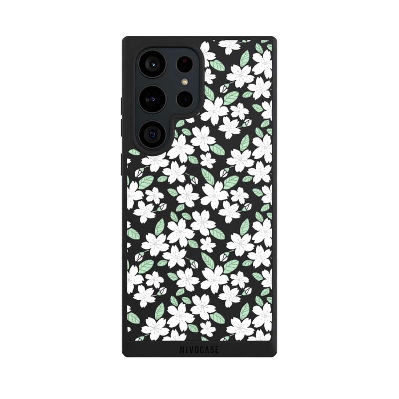 Galaxy S23 Ultra NIVOpure Weisse Blüten ohne Hintergrund
