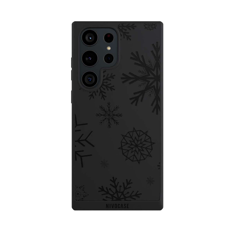 Galaxy S23 Ultra NIVOpure Flocons de Neige Bleus sans Fond