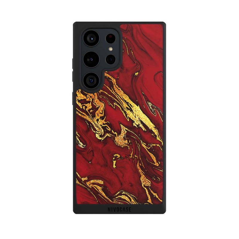 Galaxy S23 Ultra NIVOpure Red Gold Marble Look