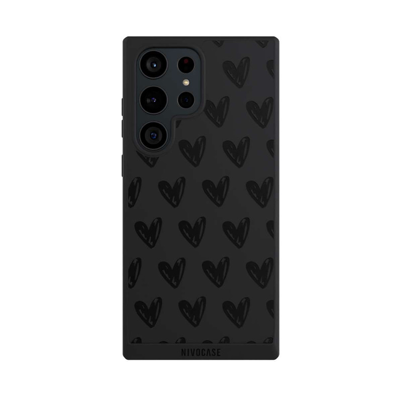 Galaxy S23 Ultra NIVOpure Black Hearts transparent