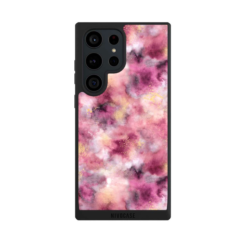 Galaxy S23 Ultra NIVOpure Rauchiges Marmoraquarell rosa