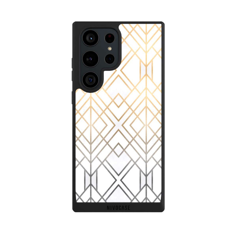 Galaxy S23 Ultra NIVOpure Gold und Grauer Geo Golddruck