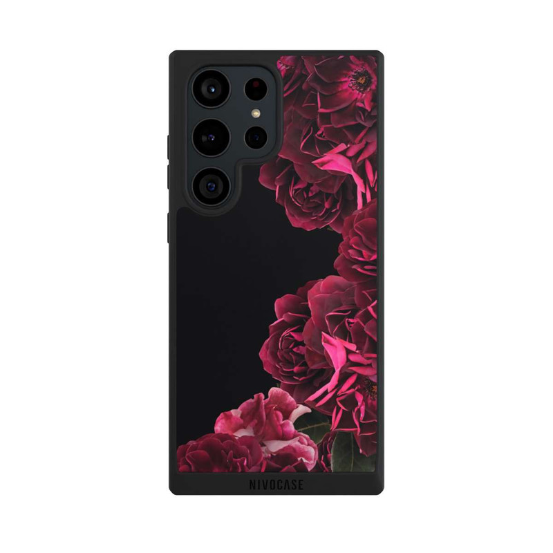 Galaxy S23 Ultra NIVOpure Vintage Rosen auf Schwarz