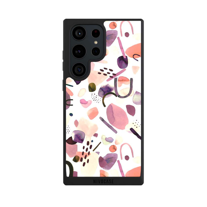 Galaxy S23 Ultra NIVOpure Watercolor Abstract Pieces Mauve