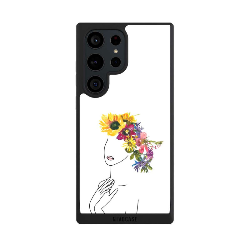 Galaxy S23 Ultra NIVOpure Line Art Woman flowercrown