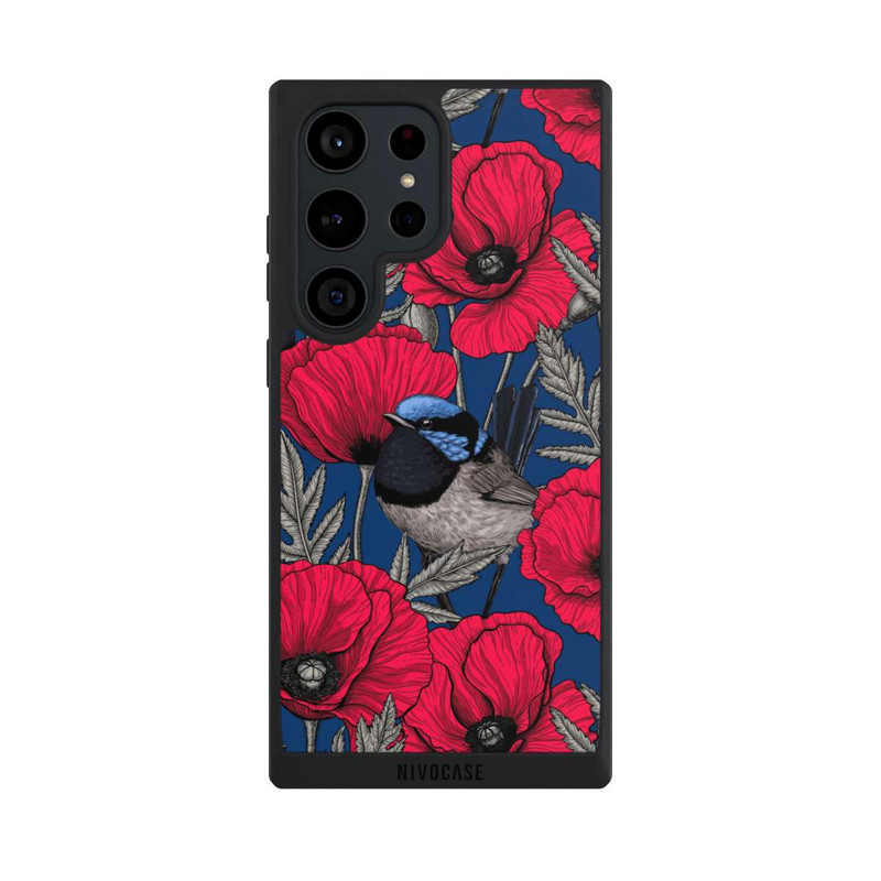 Galaxy S23 Ultra NIVOpure Fairy-wrens and poppies 2