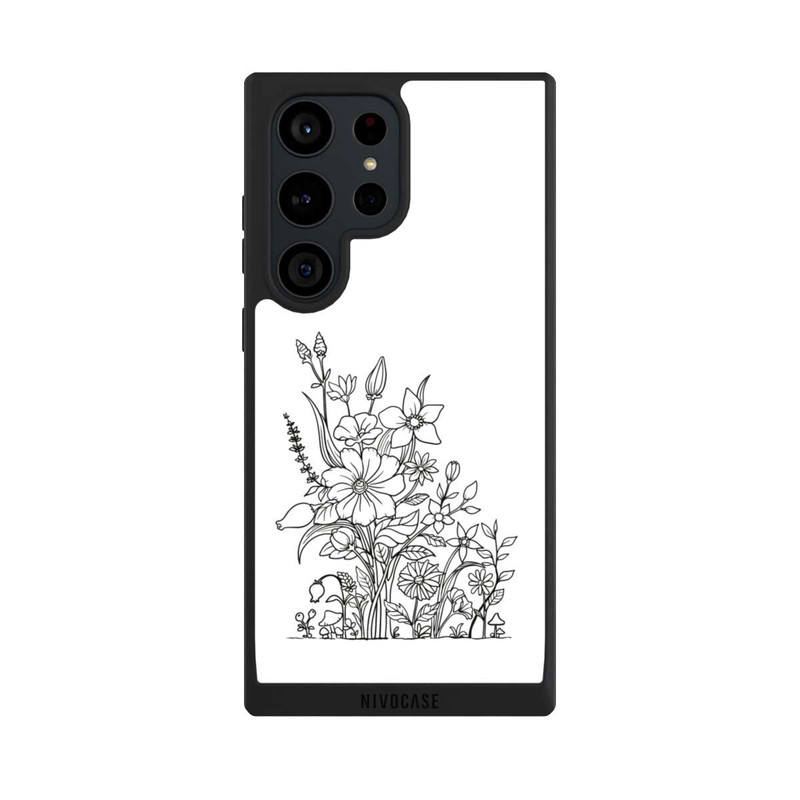 Galaxy S23 Ultra NIVOpure Flowers Line Art