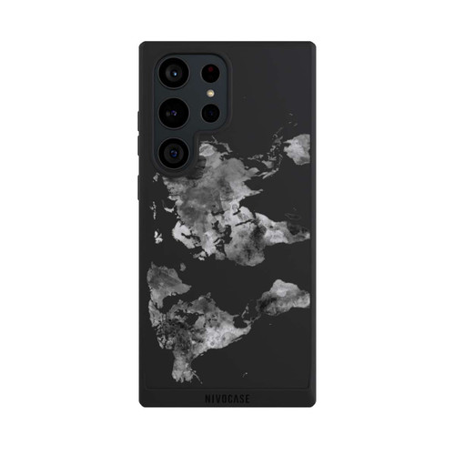 Samsung Galaxy S23 Ultra NIVOpure World Map Black Transparent