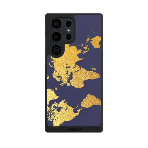 Samsung Galaxy S23 Ultra NIVOpure World Map Gold