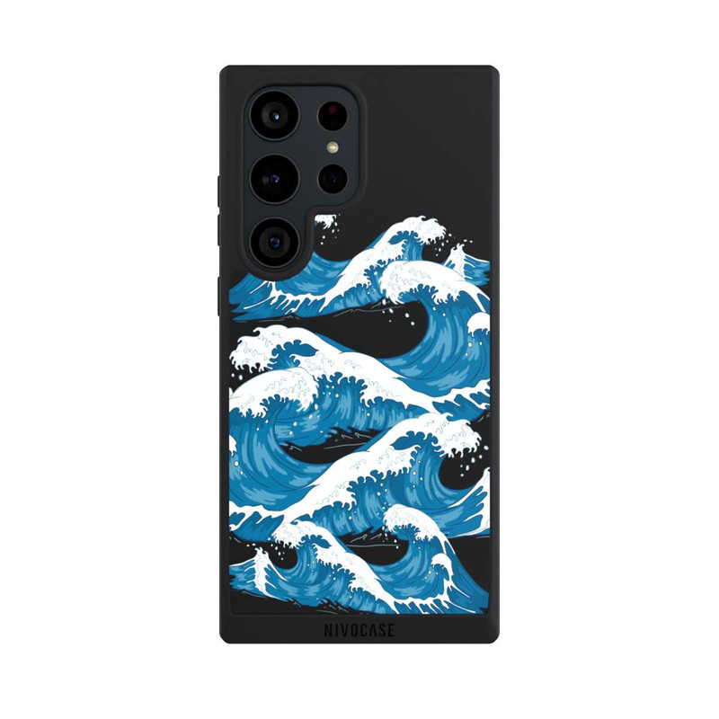 Galaxy S23 Ultra NIVOpure Sea Waves Black Kanagawa