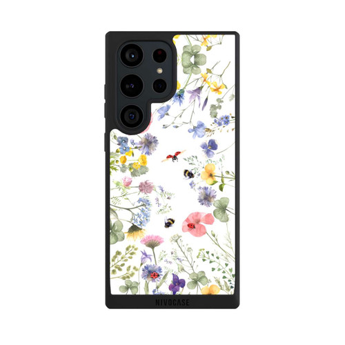 Samsung Galaxy S23 Ultra NIVOpure Bunte Frühlingsblumen und Bienen