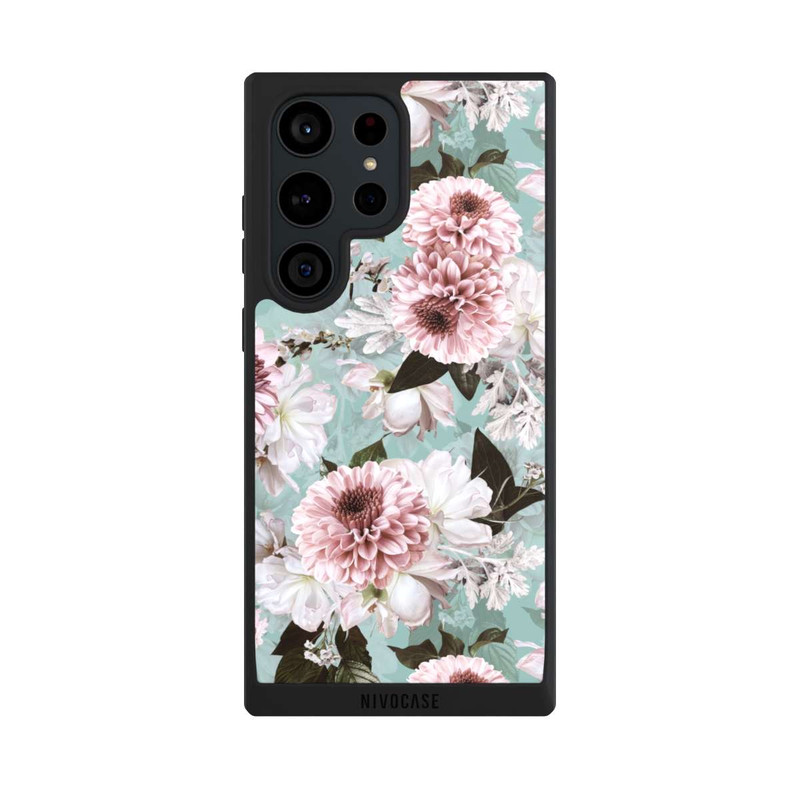 Galaxy S23 Ultra NIVOpure Blumentapete Barockblau
