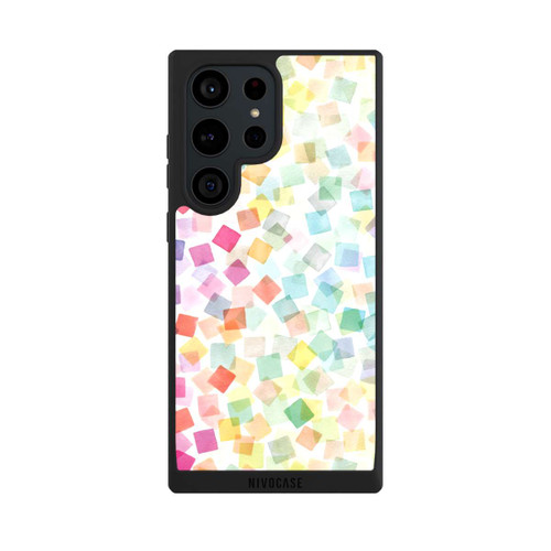 Samsung Galaxy S23 Ultra NIVOpure Konfetti geometrische Plaids Regenbogen