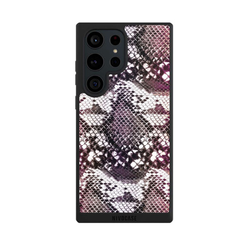 Samsung Galaxy S23 Ultra NIVOpure Burgundy Snake Skin Pattern
