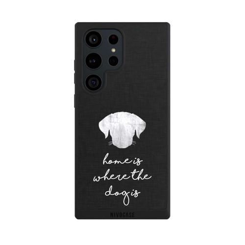 Samsung Galaxy S23 Ultra NIVOpure Home Is Where The Dog Is - White on Black