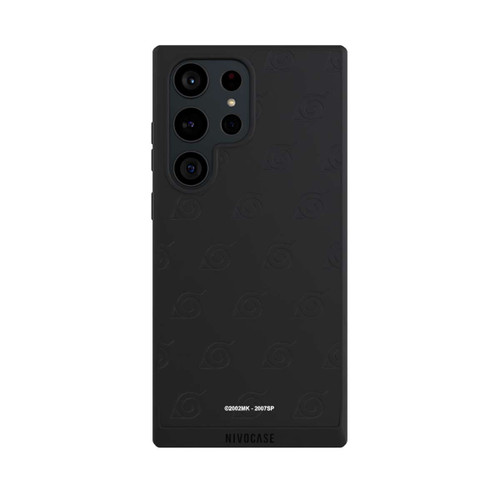 Samsung Galaxy S23 Ultra NIVOpure Schwarzes Konoha-Muster Transparent