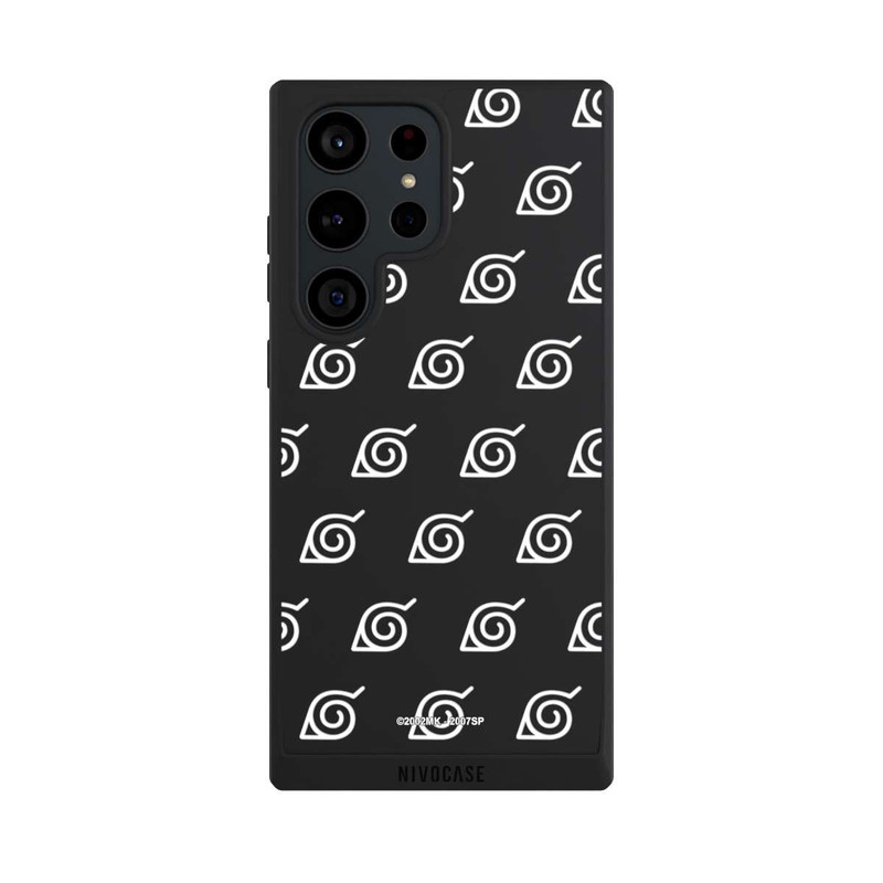 Galaxy S23 Ultra NIVOpure white Konoha-Pattern Transparent
