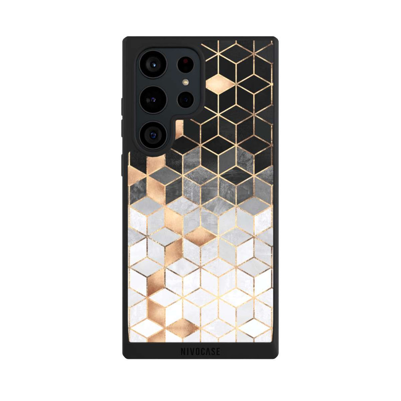 Galaxy S23 Ultra NIVOpure Cubes Sombres & Dorés