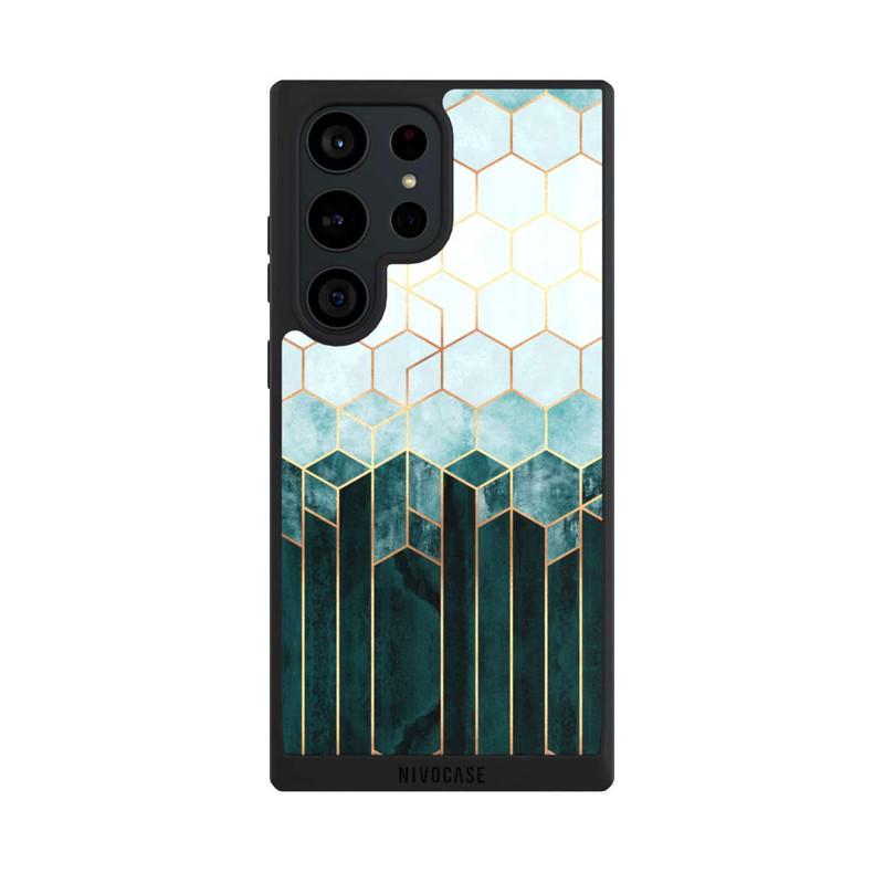 Galaxy S23 Ultra NIVOpure Blaugrüne Sechsecke