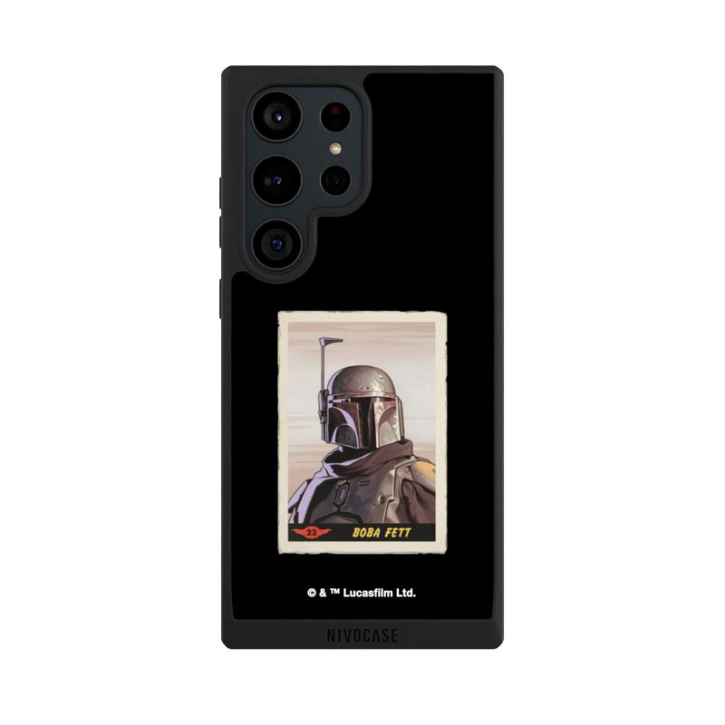 Galaxy S23 Ultra NIVOpure Boba Fett Badges Black Background
