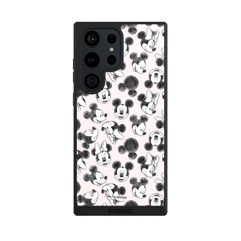 Galaxy S23 Ultra NIVOpure Minnie & Mickey Viele Gesichter Pink