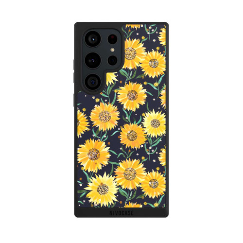 Samsung Galaxy S23 Ultra NIVOpure Sonnenblumen schwarz