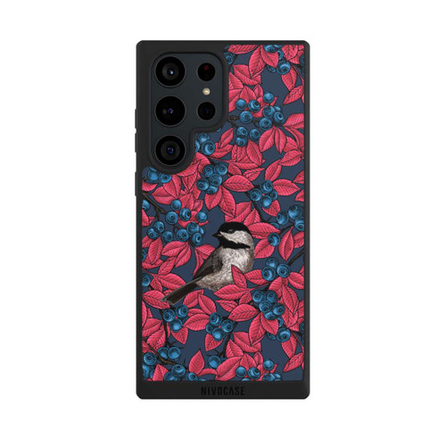 Samsung Galaxy S23 Ultra NIVOpure Blueberries And Birds On Navy