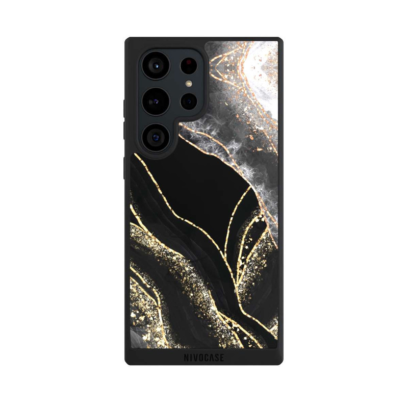 Galaxy S23 Ultra NIVOpure Dunkler Marmor Gold