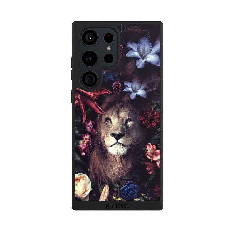 Galaxy S23 Ultra NIVOpure Lion & Fleurs Colorées