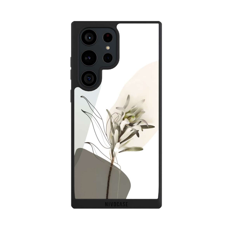 Galaxy S23 Ultra NIVOpure Boho Line Art Olive Green