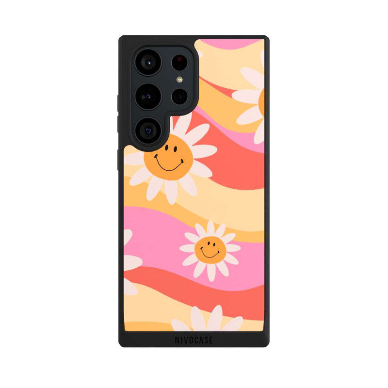 Galaxy S23 Ultra NIVOpure Retro Smiles Orange Colorful