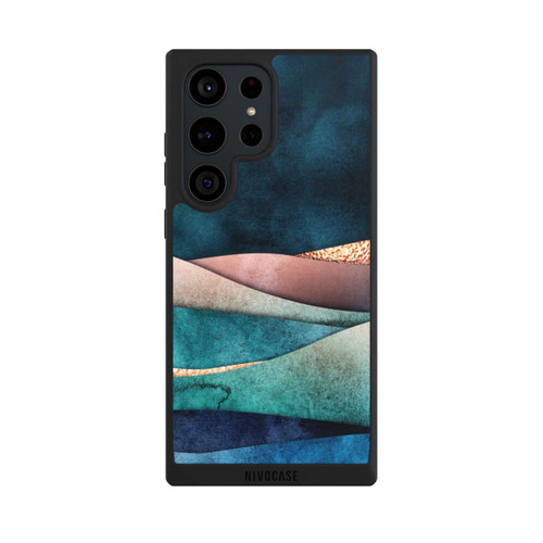 Samsung Galaxy S23 Ultra NIVOpure Blau-Goldene Wellen