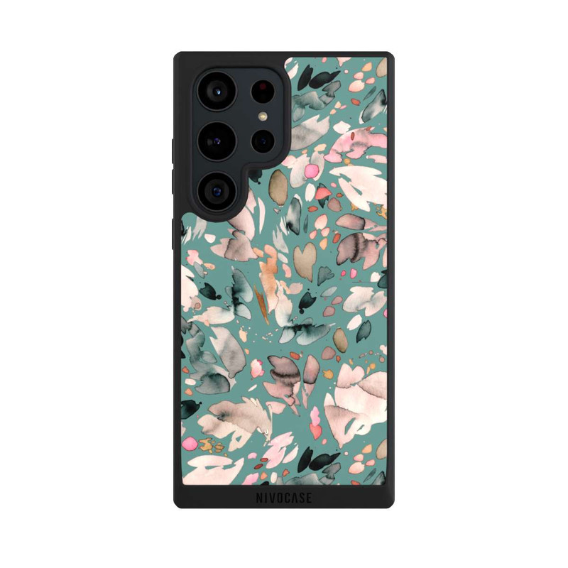 Galaxy S23 Ultra NIVOpure Fleurs abstraites, pétales vert