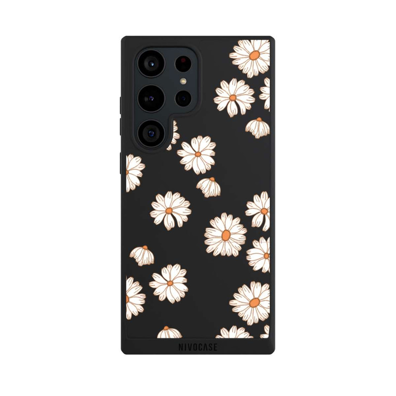 Galaxy S23 Ultra NIVOpure Fond Flower Power blanc