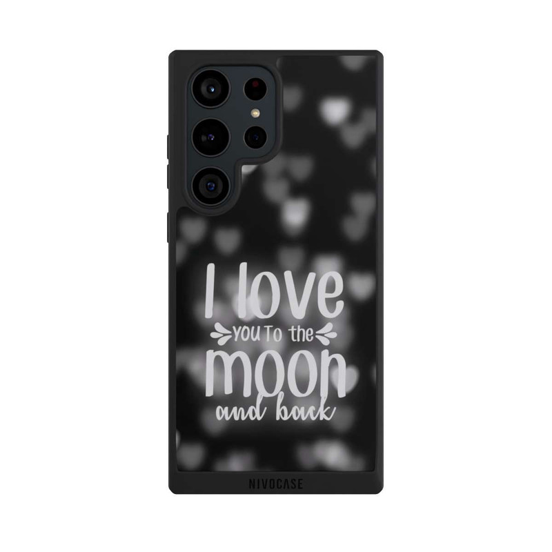 Galaxy S23 Ultra NIVOpure I Love You to The Moon And Back Black Hearts