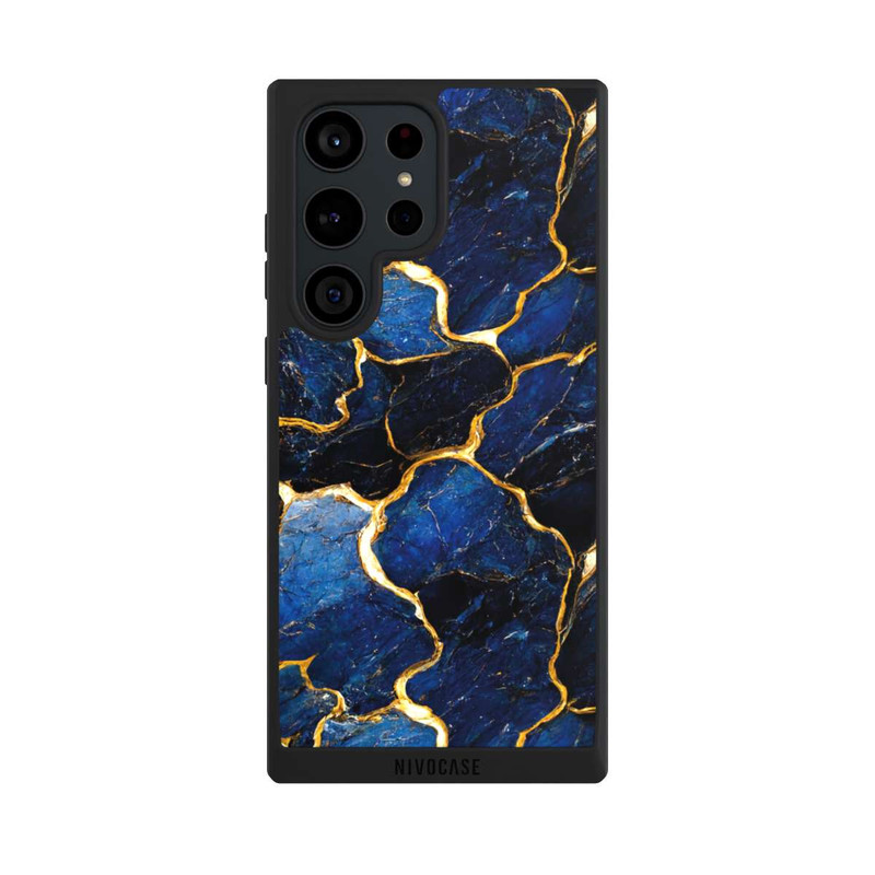 Galaxy S23 Ultra NIVOpure Blue Marble Gold Print Layers