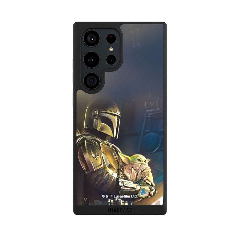 Galaxy S23 Ultra NIVOpure Mandaloriens et Grogu à l'intérieur du vaisseau