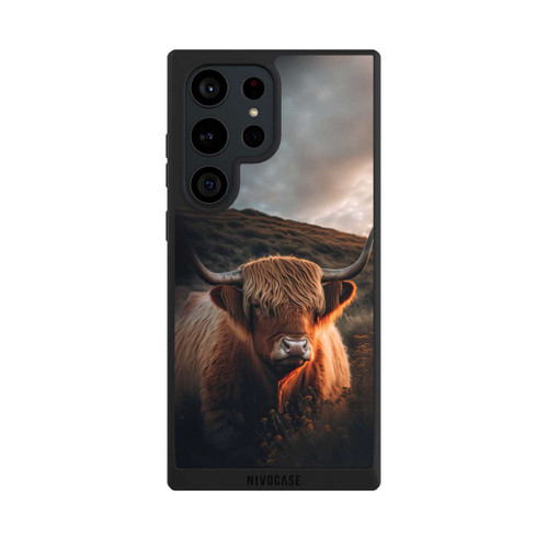 Samsung Galaxy S23 Ultra NIVOpure Hochland Rind mit großen Hörnern mit KI