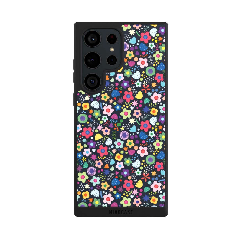 Galaxy S23 Ultra NIVOpure Psychedelic Flowers Multi Black