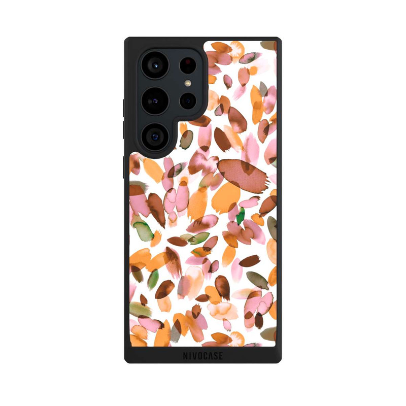 Galaxy S23 Ultra NIVOpure Watercolor Petal Stains Orange