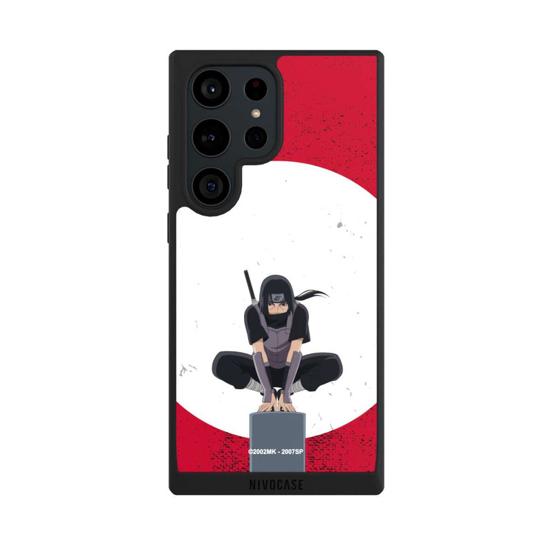 Galaxy S23 Ultra NIVOpure Itachi Uchiha Symbol Roter Hintergrund