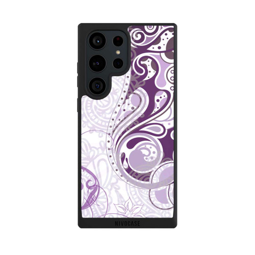 Samsung Galaxy S23 Ultra NIVOpure Purple and White Autumn Pattern