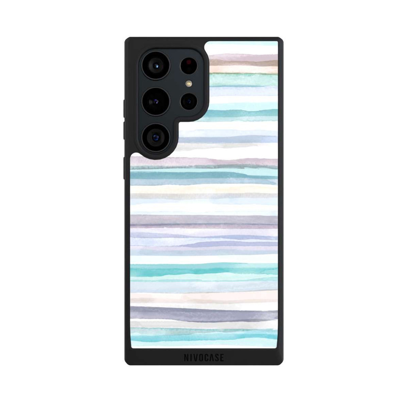 Galaxy S23 Ultra NIVOpure Pastellfarbene Streifen Blau