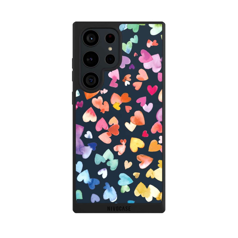 Galaxy S23 Ultra NIVOpure Coeurs de la Saint-Valentin noirs