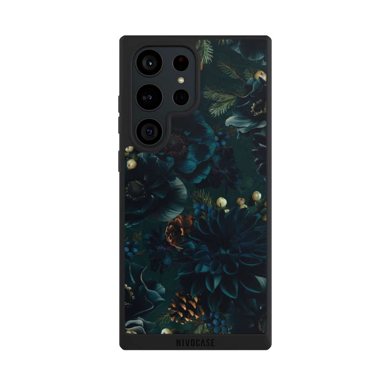 Galaxy S23 Ultra NIVOpure Flowers Pattern Green and Blue