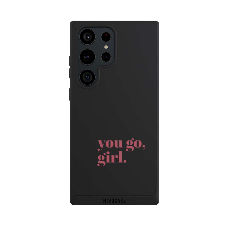 Galaxy S23 Ultra NIVOpure You Go Girl Rosa Transparent