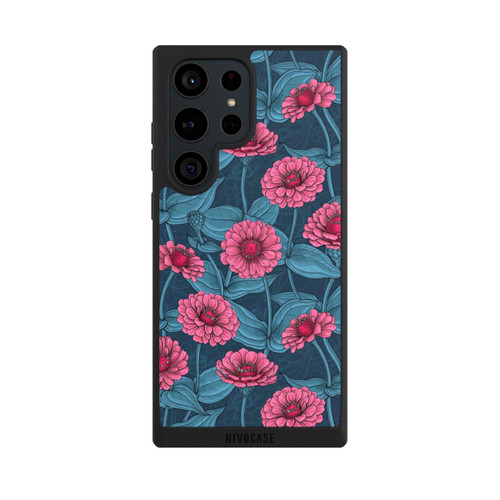 Samsung Galaxy S23 Ultra NIVOpure Flower Pattern Pink And Blue Illustration